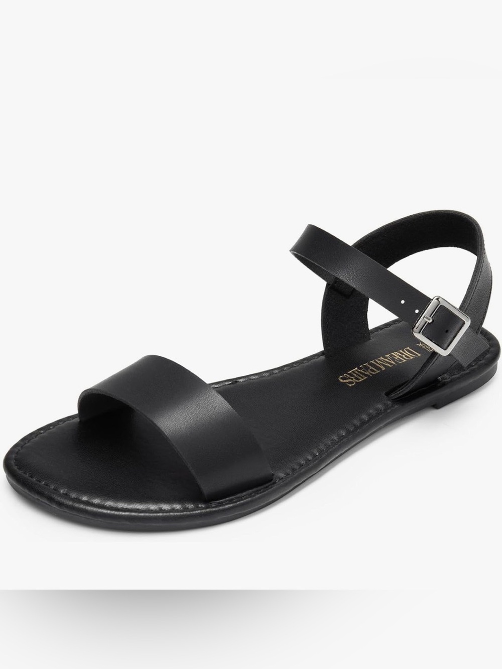 Women's Ankle Strap
Flat Sandals Open Toes One Band Buckle Summer Dr size 7.5